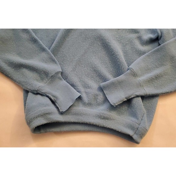 60s/ 70s Vintage Sky Powder Blue Lacoste/Izod Cardigan Men’s Size Med-Large - Picture 3 of 6